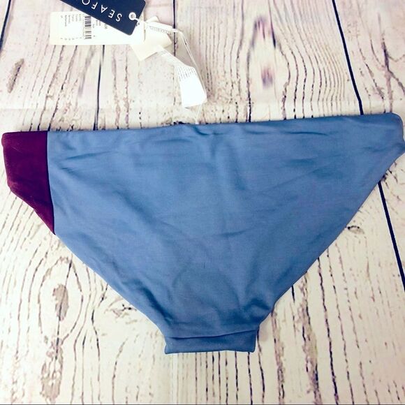 Seafolly Burgundy and Blue Bikini - Picture 11 of 13